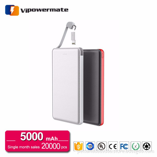 Factory wholesale leather wireless portable power bank charger 4000mah for cellphone
